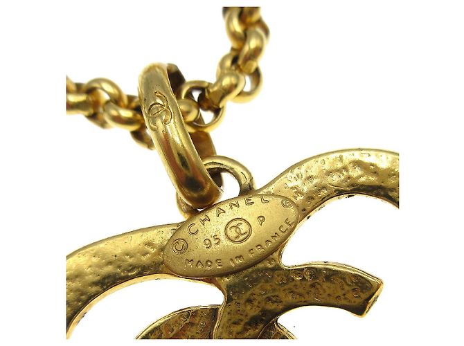 Pendente a cuore CC in metallo di Chanel D'oro - vista 3