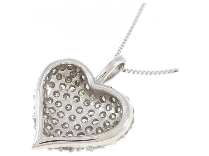 Autre Marque Collana in diamante in oro bianco Au750 a forma di cuore Argento - vista 4