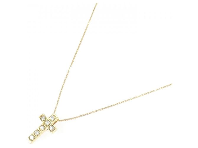 Autre Marque Collana a Croce con Diamanti Au750 D'oro - vista 2
