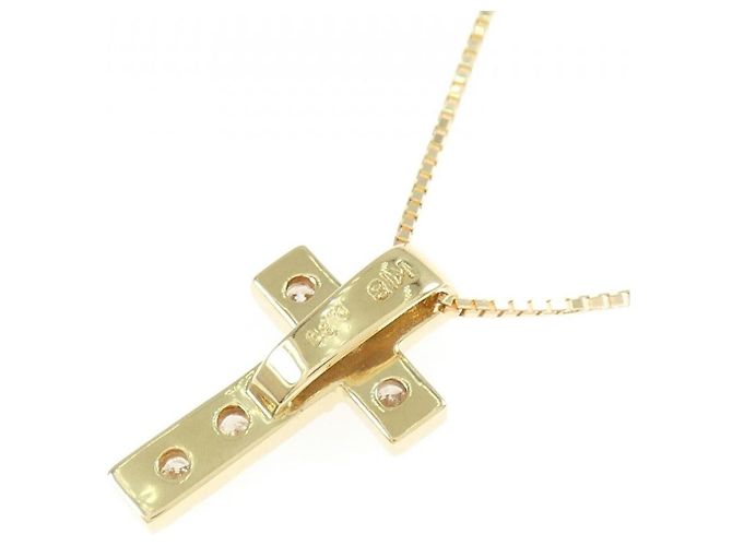 Autre Marque Collana a Croce con Diamanti Au750 D'oro - vista 4