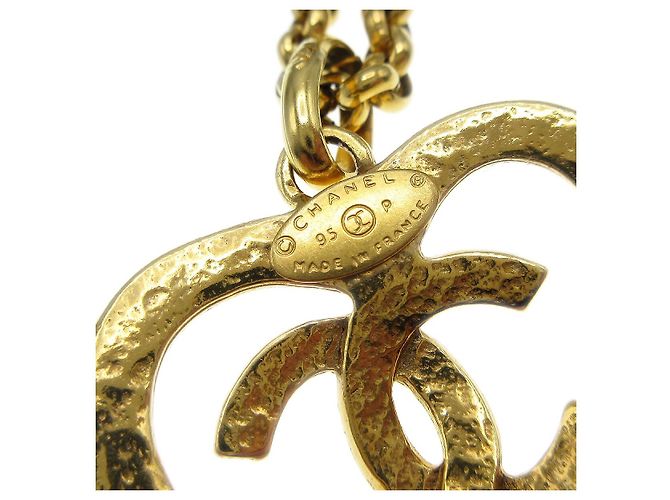 Pendente a cuore CC in metallo di Chanel D'oro - vista 4