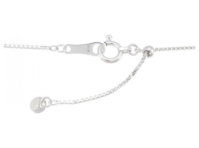 Autre Marque Collana con diamanti a tre pietre in oro bianco Au750 - vista 5