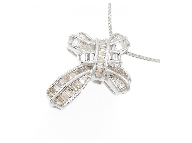 Autre Marque Collana con croce di diamante in oro bianco Au750 Argento - vista 3