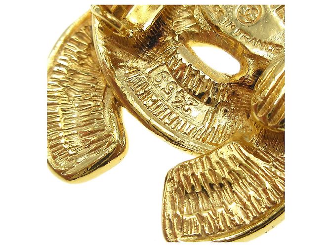 Chanel CC Clip-On Metal D'oro - vista 3