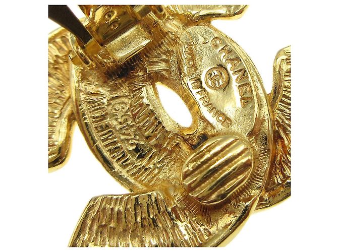 Chanel CC Clip-On Metal D'oro - vista 5