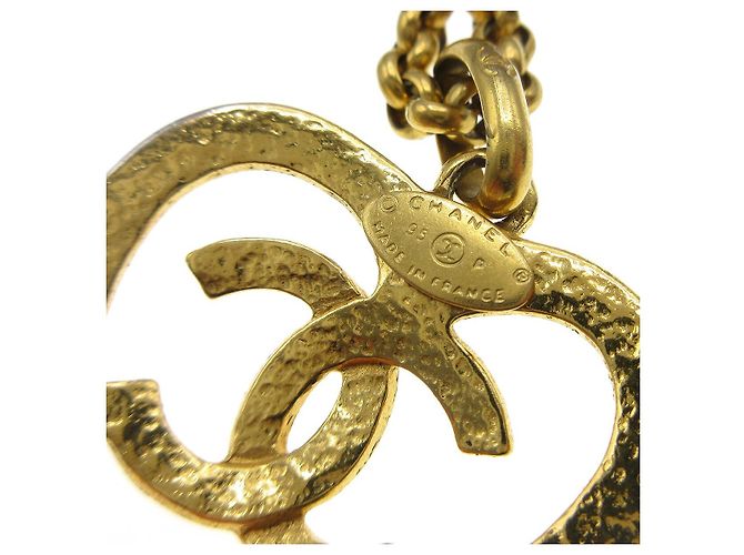 Pendente a cuore CC in metallo di Chanel D'oro - vista 4