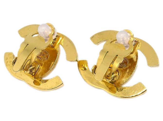 Chanel CC Turnlock Clip-On Metal D'oro - vista 3