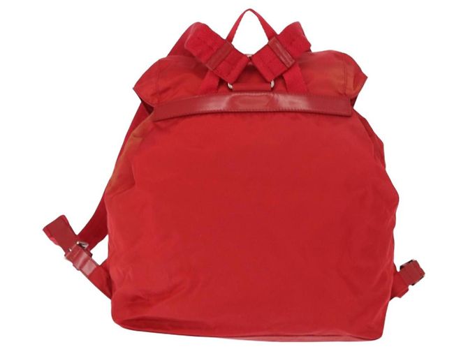 Double Prada Rucksack mit doppelter Fronttasche Tessuto Medium Rot - Ansicht 2