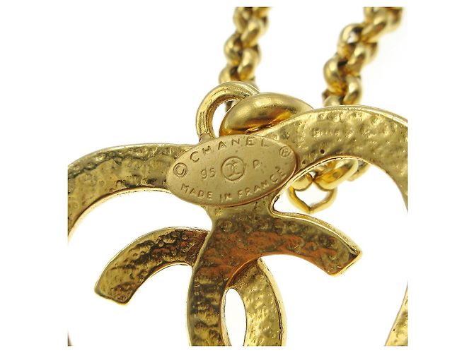 Pendente a cuore CC in metallo di Chanel D'oro - vista 5