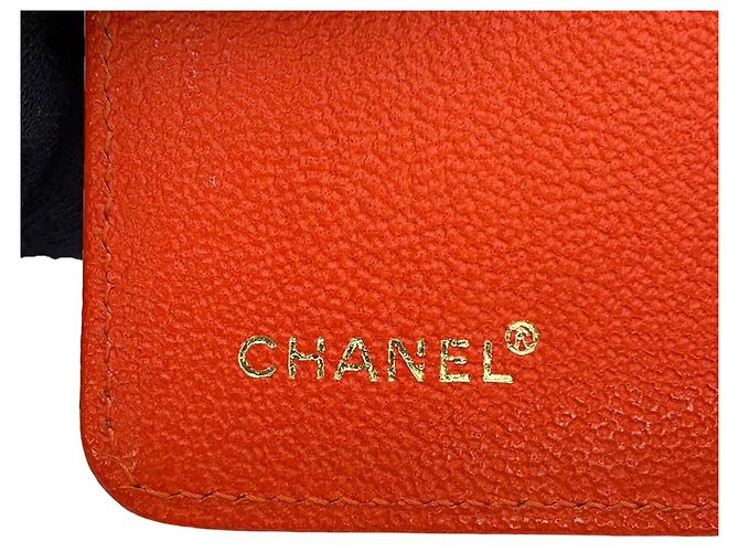 Chanel Coco Mark Leather Planner Cover Orange - view 14