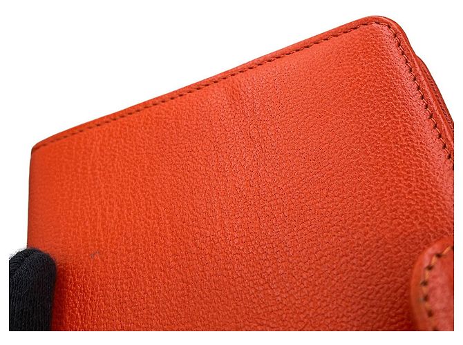 Chanel Coco Mark Leather Planner Cover Orange - view 8
