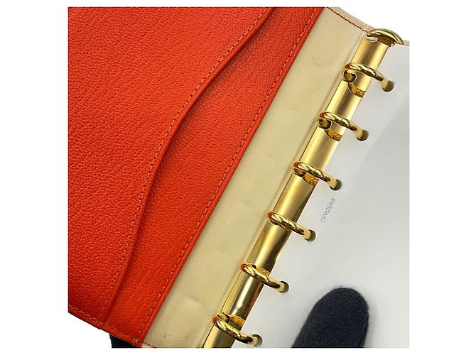 Chanel Coco Mark Leather Planner Cover Orange - view 9