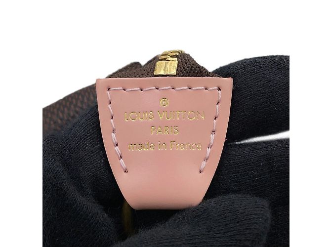 Mini Pochette Accessoires Vivienne Damier Ebene di Louis Vuitton Rosa - vista 10