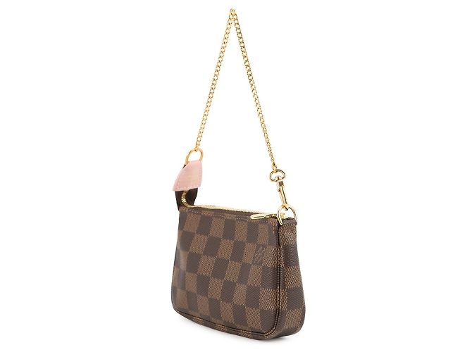 Mini Pochette Accessoires Vivienne Damier Ebene di Louis Vuitton Rosa - vista 2