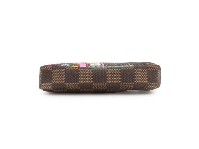Mini Pochette Accessoires Vivienne Damier Ebene di Louis Vuitton Rosa - vista 3