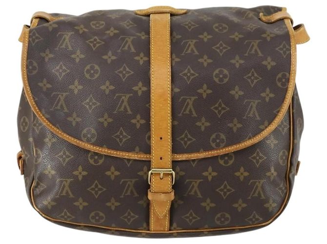 Borsa Saumur Louis Vuitton in tela Monogram 35 Marrone - vista 2