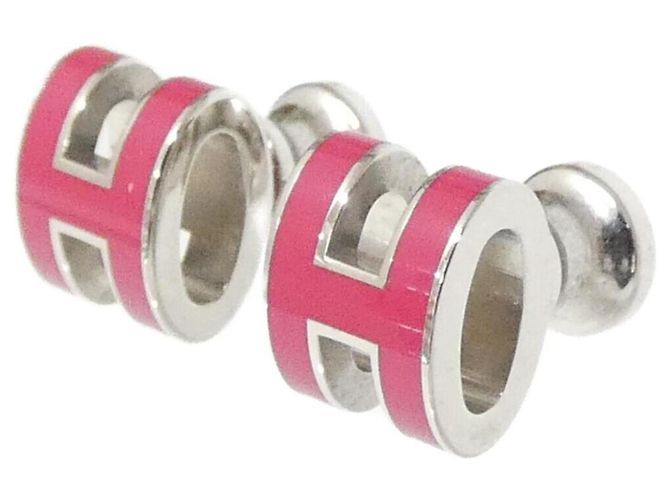 Hermès Pop Ash Mini Ohrringe Silber Pink - Ansicht 2