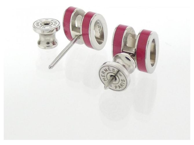 Hermès Pop Ash Mini Ohrringe Silber Pink - Ansicht 3