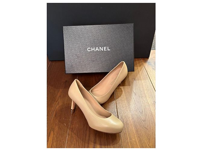 Beige Lederabsätze Chanel 36 - Ansicht 10