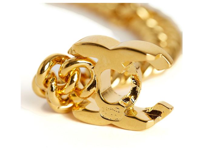 Pulsera Chanel 1995 Talla M L Maxi CC Turnlock Pulsera de Cadena Dorada Talla M L - vista 4