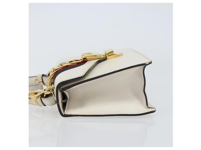 Borsa a mano Gucci Sylvie in pelle mini Bianco - vista 4