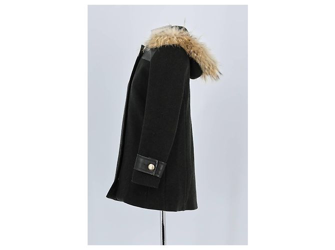 Claudie Pierlot Abrigo de piel negro - vista 5