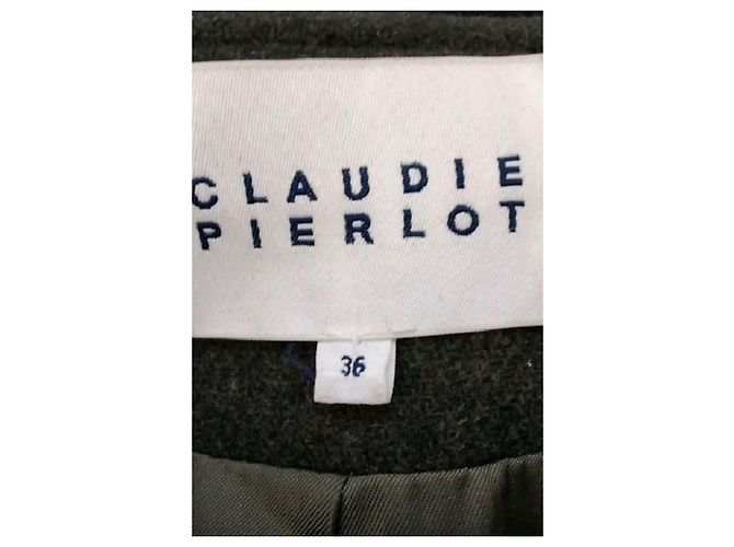 Claudie Pierlot Abrigo de piel negro - vista 6