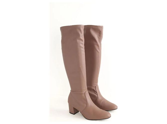 Stuart Weitzman Botas de cuero marrón Castaño - vista 3