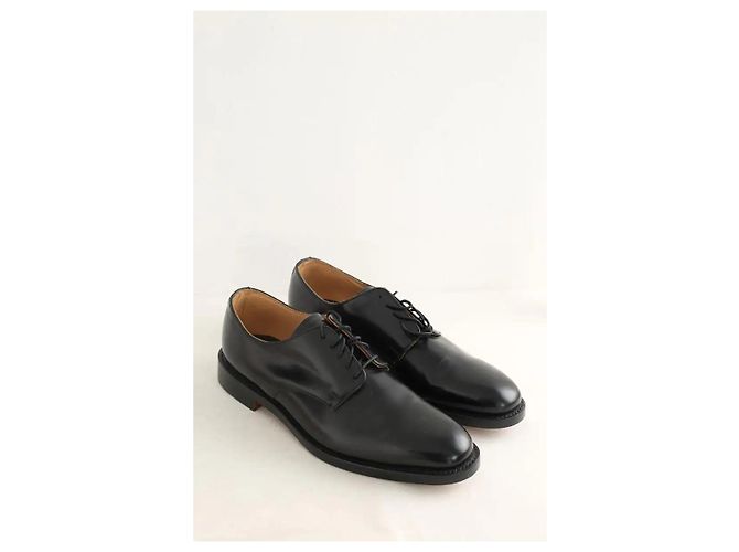 Sandro Schwarze Leder Schnürschuhe - Ansicht 3