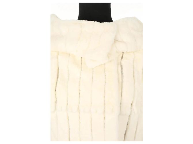 Karl Lagerfeld Ecru-Pelzjacke Roh - Ansicht 2