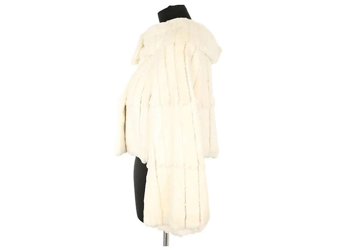 Karl Lagerfeld Ecru-Pelzjacke Roh - Ansicht 3