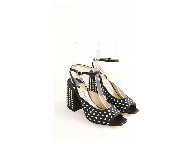 Jimmy Choo Tacones de cuero negros - vista 3