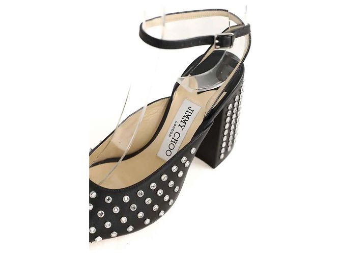 Jimmy Choo Tacones de cuero negros - vista 5