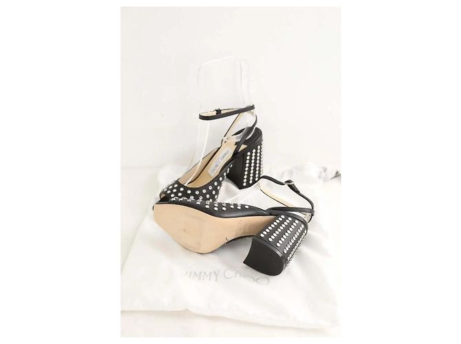 Jimmy Choo Tacones de cuero negros - vista 6