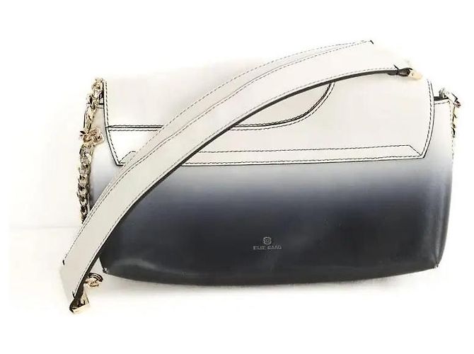 Elie Saab Borsa a spalla in pelle grigia - vista 3
