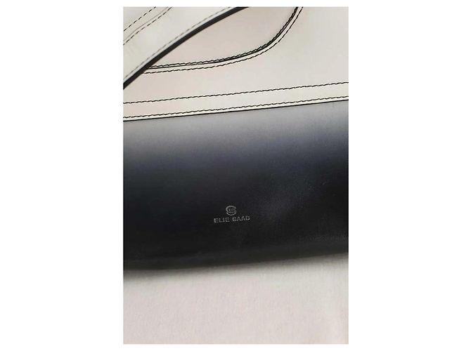 Elie Saab Borsa a spalla in pelle grigia - vista 4