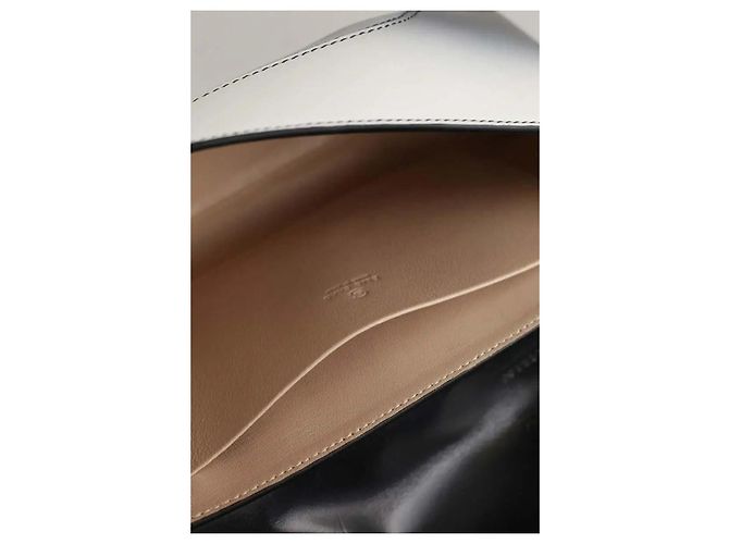 Elie Saab Borsa a spalla in pelle grigia - vista 6