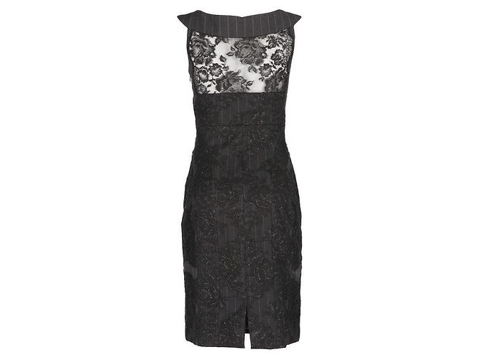 Vestido cinza listrado de Gianfranco Ferré - vista 2