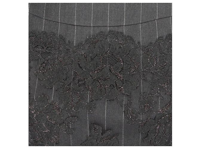 Vestido cinza listrado de Gianfranco Ferré - vista 4