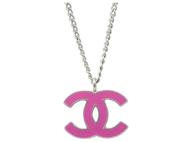 Pendente Chanel CC in metallo Argento - vista 2