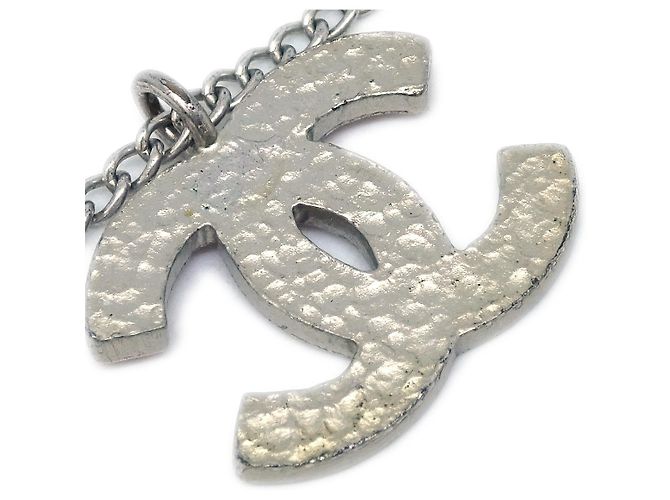 Pendente Chanel CC in metallo Argento - vista 3