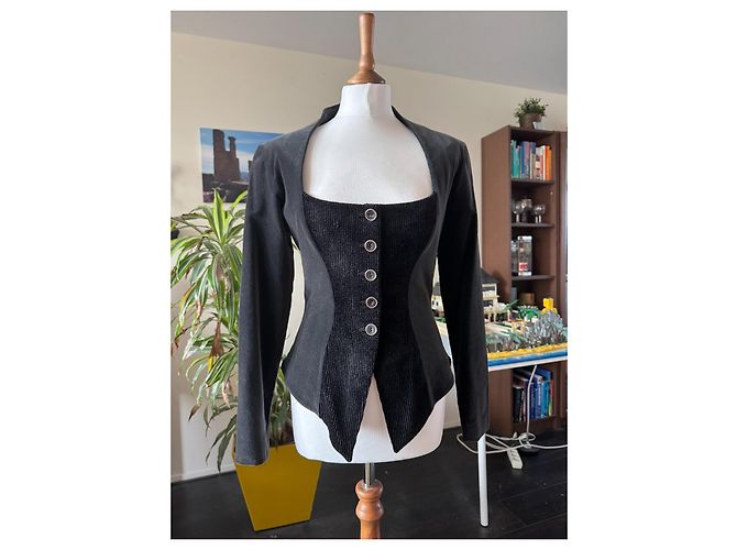 Blazer Chantal Thomass de algodón negro - vista 7