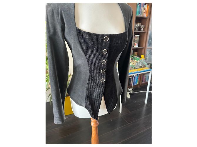 Blazer Chantal Thomass de algodón negro - vista 8