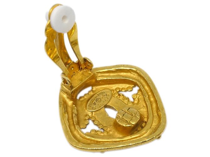 Chanel CC Rhombus Clip-On Metal D'oro - vista 4