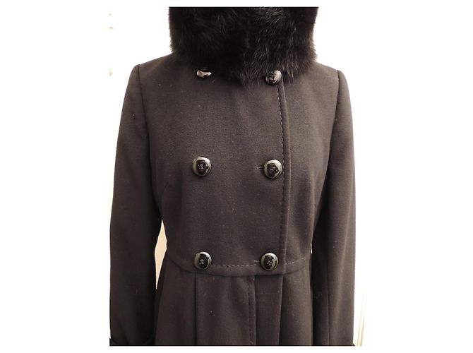 Max Mara Stunning Russian collar fox coat Size 38 Black - view 4
