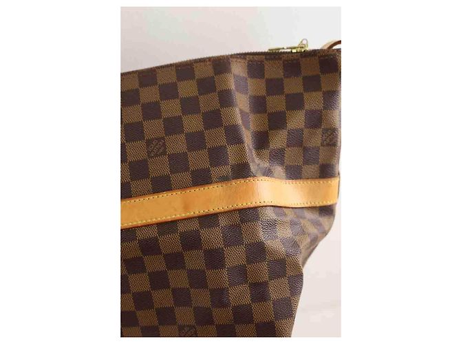 Louis Vuitton Borsa da viaggio Cruiser in pelle marrone - vista 5