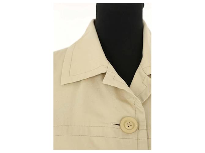 Saint Laurent Vestido de algodón beige - vista 4