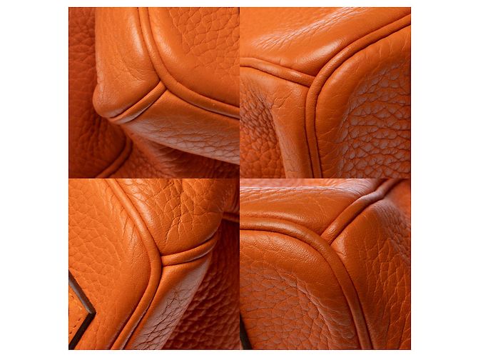 Hermès Borsa HERMES Birkin 40 in Pelle Arancione - 103115 - vista 12