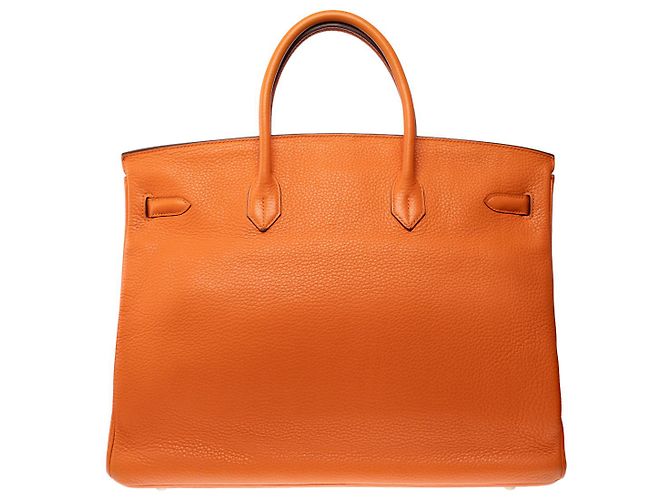 Hermès Borsa HERMES Birkin 40 in Pelle Arancione - 103115 - vista 4