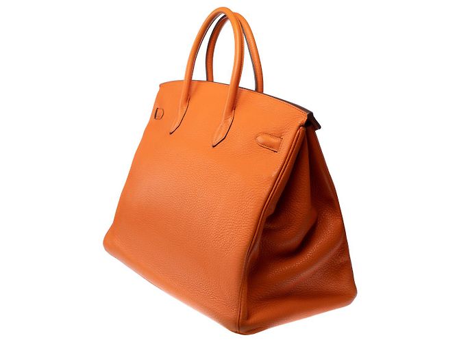 Hermès Borsa HERMES Birkin 40 in Pelle Arancione - 103115 - vista 6